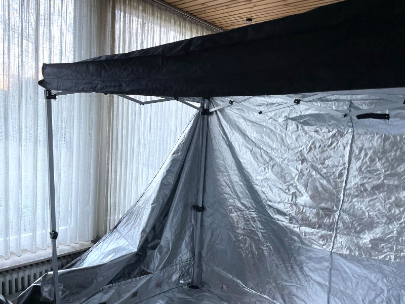 Thermische Schädlingsbekämpfung: Aufbau eines Thermozelts Thermische Schädlingsbekämpfung: Aufbau eines Thermozelts